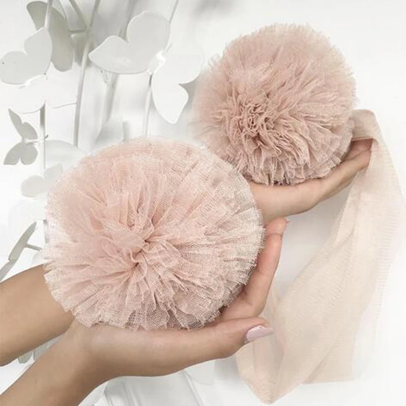 Большой сетчатый навес с помпонами украшение для детской комнаты палатки Декор