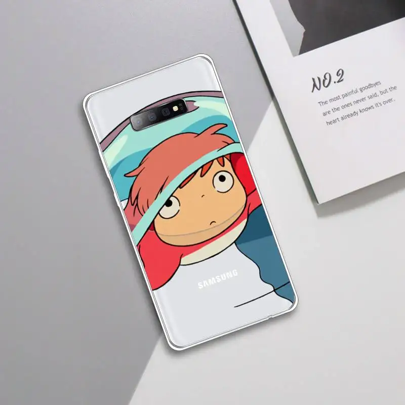 

Hayao Miyazaki anime ponyo luxury shell Phone Case Transparent For Samsung Galaxy A 71 21s S note 8 9 10 plus 20 ultra