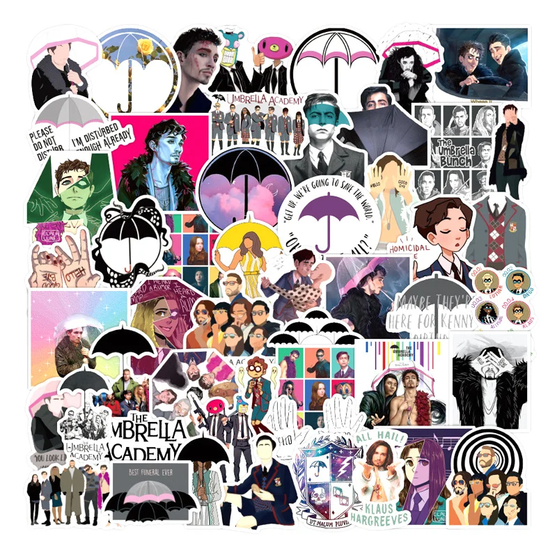 

10/50pcs The Umbrella Academy Classic TV Show Graffiti Stickers for Skateboard Box Computer Notebook Car Children's Toys