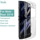 Для Motorola Razr 2019, чехол imakPhone, прозрачный Кристальный Мягкий корпус, акриловый твердый чехол 2 в 1