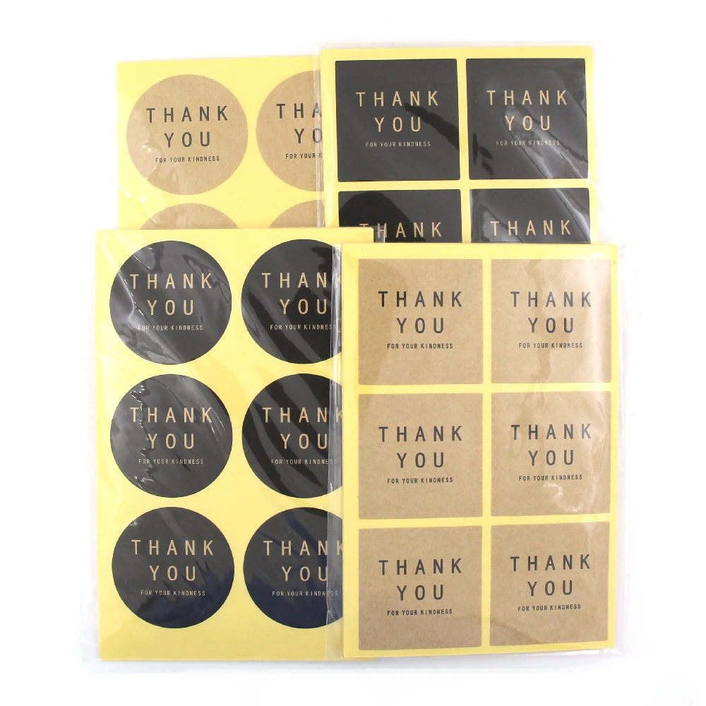 Наклейки круглые/квадратные спасибо 10 листов | Дом и сад