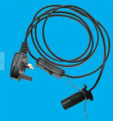 E14 черная штепсельная вилка британского стандарта светильник держатель лампы