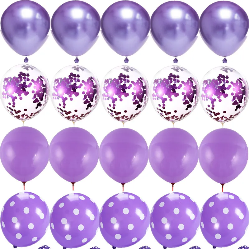 12 дюймовые латексные воздушные шары с металлическими пайетками вечерние