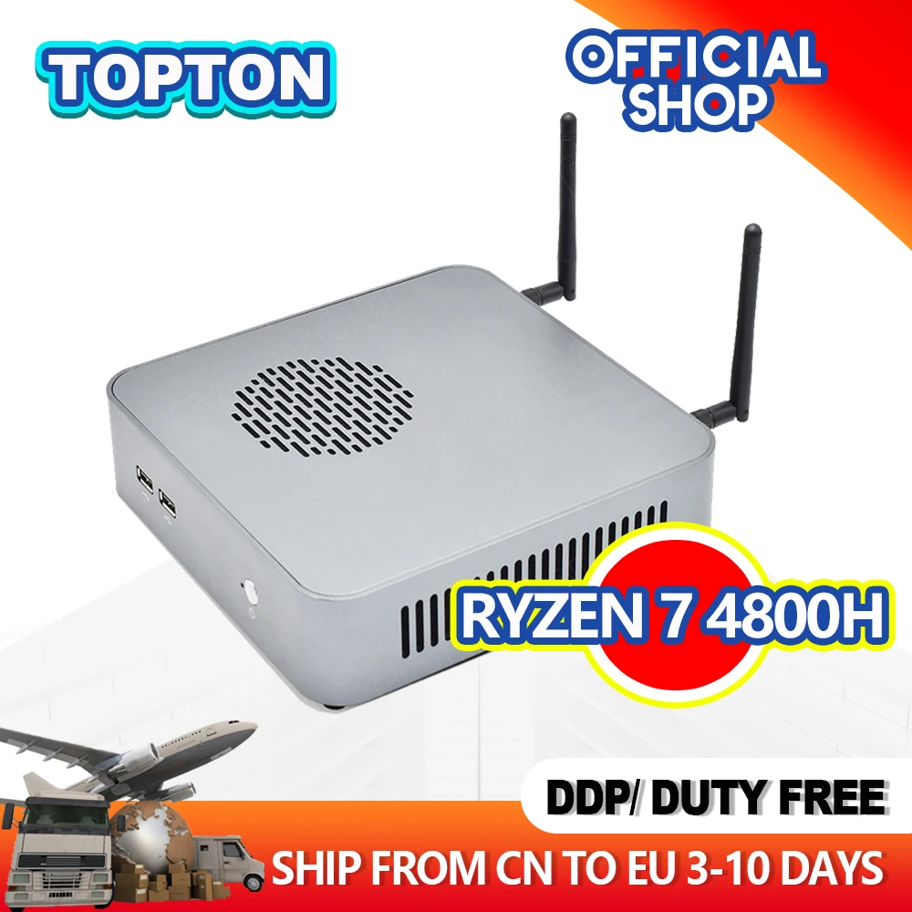 Горячая мини ПК Ryzen 7 4800H 8 ядер 16 ниток Nuc игровой компьютер M.2 PCIE Radeon Graphics HTPC 3*4K HDMI2.0