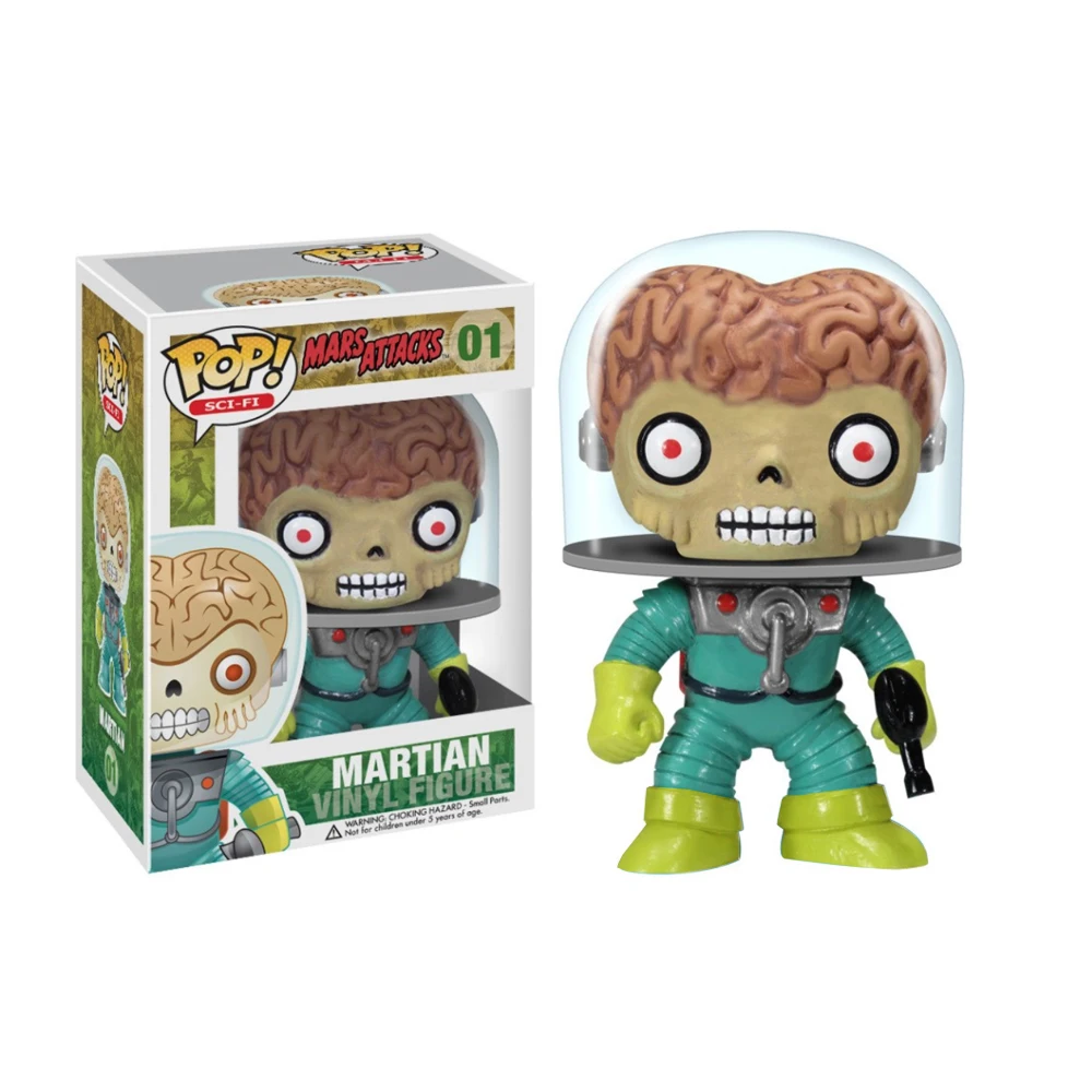 Funko pop marsataks MARTIAN #01 фигурка Виниловая модель игрушки для детей подарки на