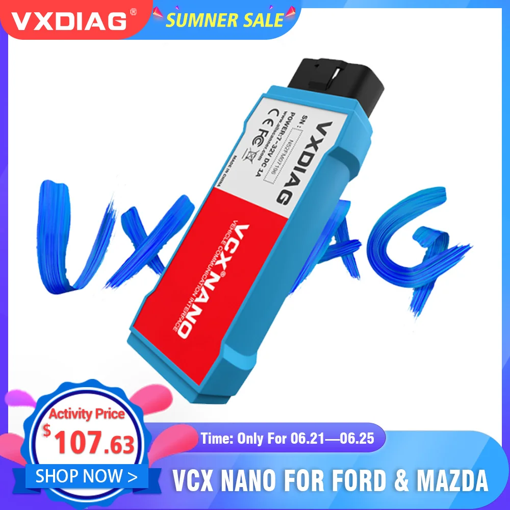 VXDIAG VCX NANO для Ford OBD2 автомобильный диагностический инструмент Mazda IDS V120