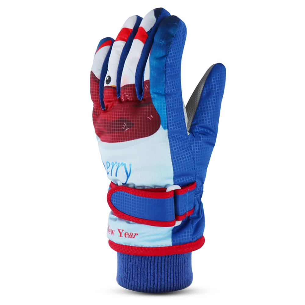 Детские зимние теплые перчатки ветрозащитные для мальчиков и девочек