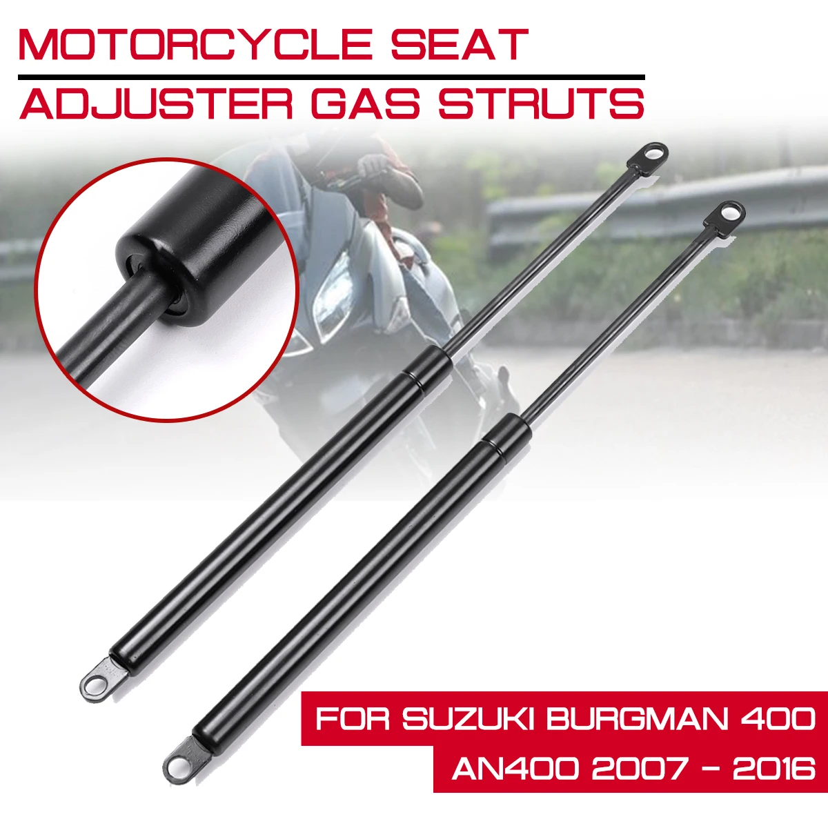 

For SUZUKI Burgman 400 AN400 2007 - 2016 Motorcycle Scooter Seat Adjust Adjuster Shock Lift Strut Bar Support Props Rod Arm Gas