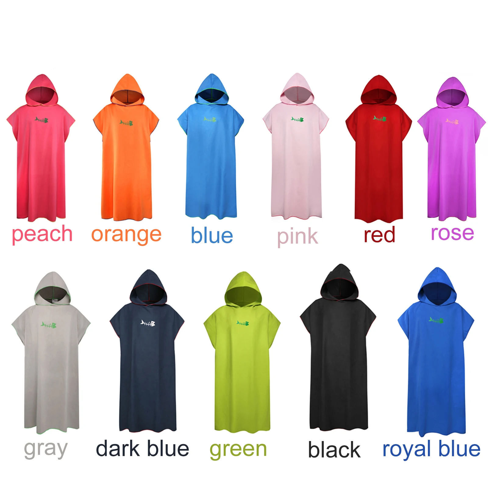 Пончо для серфинга полотенце смены с капюшоном пляжное одеяло из микрофибры