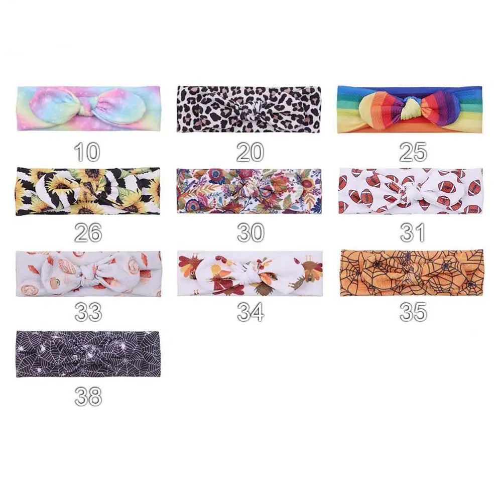 10 шт./лот Хэллоуин кроличьи уши индейка Леопард паук печать повязка на голову