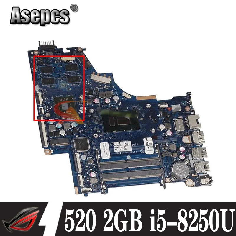 

Материнская плата для ноутбука Akemy 934910-001, 934910-601, для ноутбука HP 15-BS, 15T-BS, ноутбук 520, 2 Гб памяти, полностью протестирована