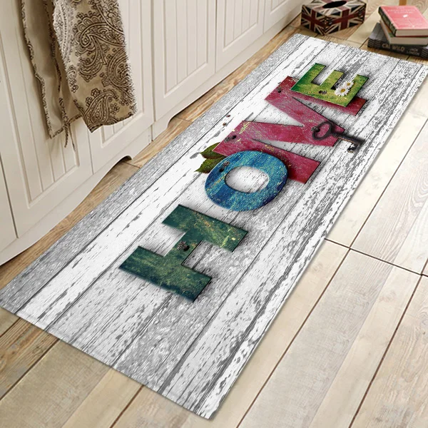 Brown wood bars 12 Brown wood bars Flannery printing Anti-Slip absorbent home mat - Цвет: Brown wood bars 12