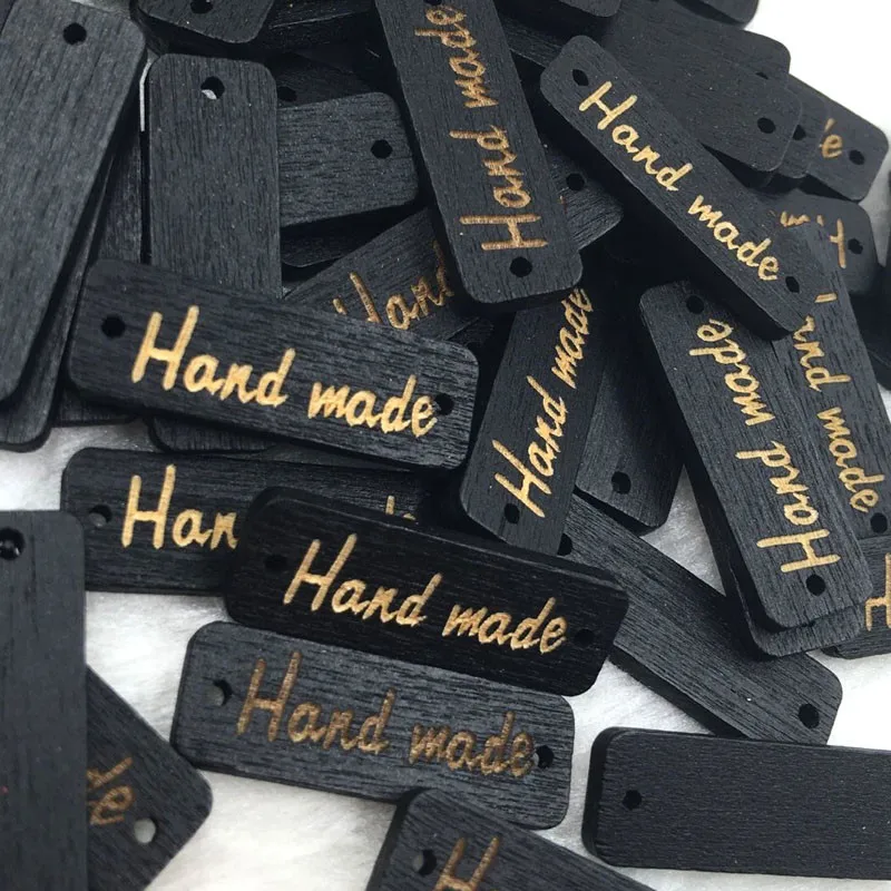 

50Pcs Mix "Handmade" Wood Buttons Sewing Mix Lots 30mm WB359