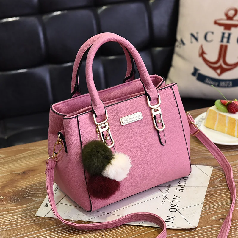

Ladies Quality Large Capacity Solid color PU Leather Shoulder Bag Vintage Trend Casual Leather Messenger Bag Female Hand Bag