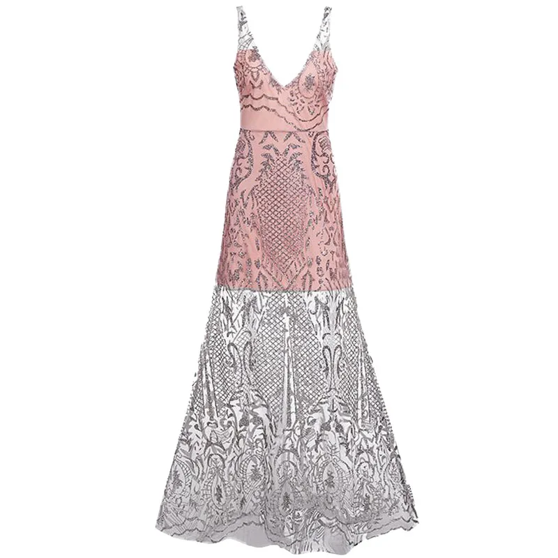 U SWEAR новое Золотое вечернее платье русалки с блестками Длинные вечерние платья