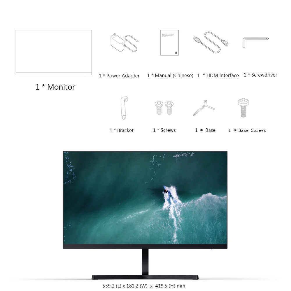 Настольный ПК монитор 1 А Xiaomi 23 8 дюйма 1С 1080P Full HD | Компьютеры и офис