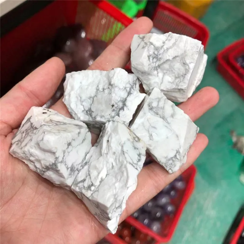 

Reiki Healing Stones Crystals Crystal Raw Howlite Rough For Home Decoration