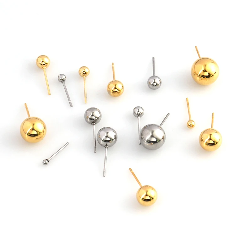 

20 шт., женские серьги-гвоздики из нержавеющей стали