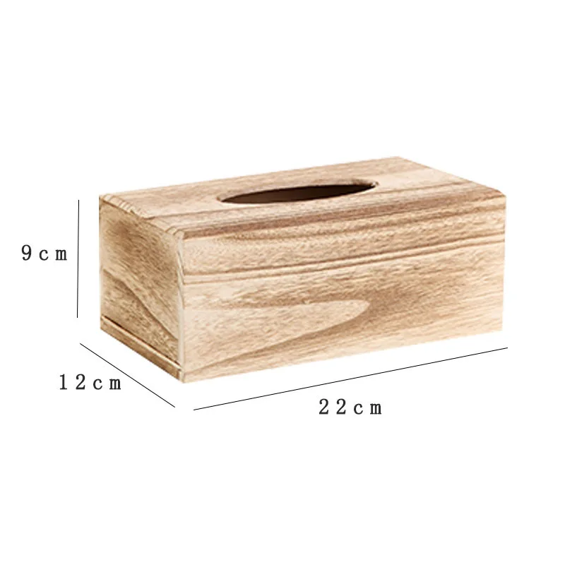 

Creative Home Furnishing Tissue Box Household Natural Wooden Roll Paper Container Home Decorations
