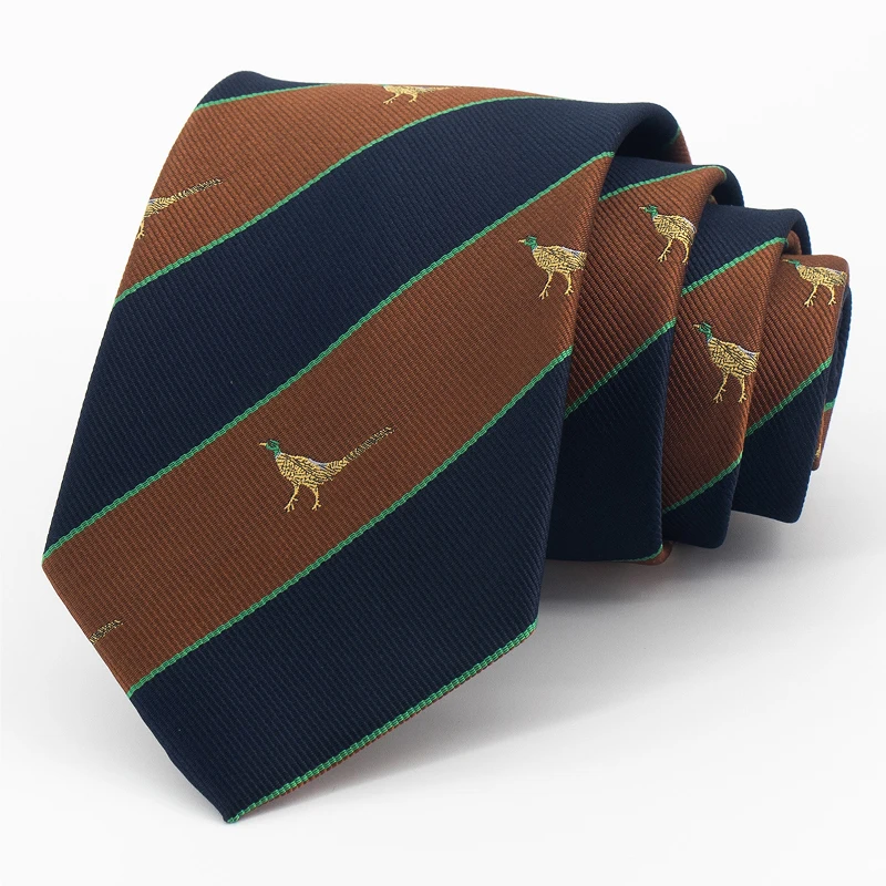 Brand New High Quality 8CM Wide Business Tie For Men  Fashion Formal Striped Gentleman Necktie Party Wedding Work With Gift Box