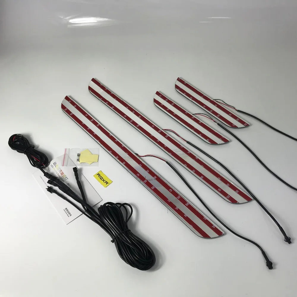 

Express delivery led door sill plate strip welcome light threshold guard protectors for land rover range rover evoque
