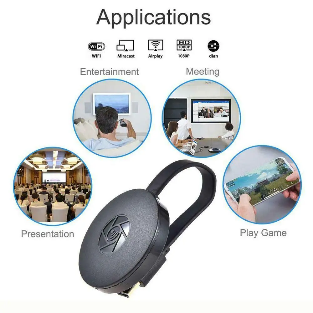 ТВ для Chromecast 2 Netflix Youtube Spotify Wi Fi модем 1080P Android IOS планшет 5G HDMI высокохромистой