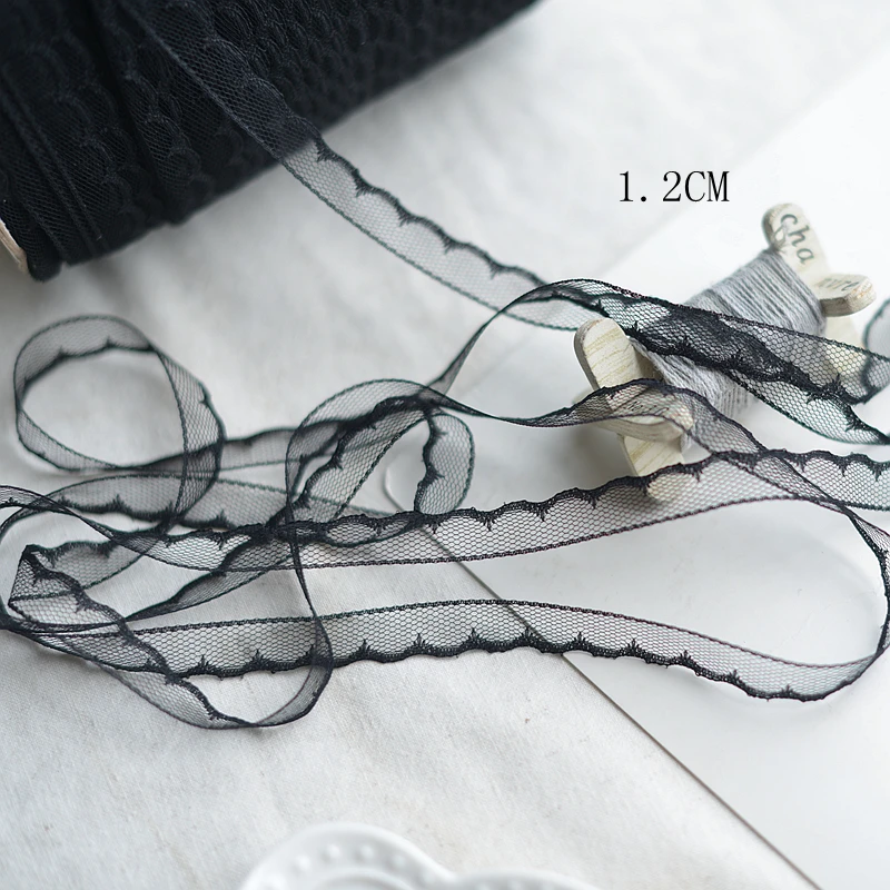 Кружевная ткань с вышивкой 1 м черная сетка кружевной воротник 2 см аппликация