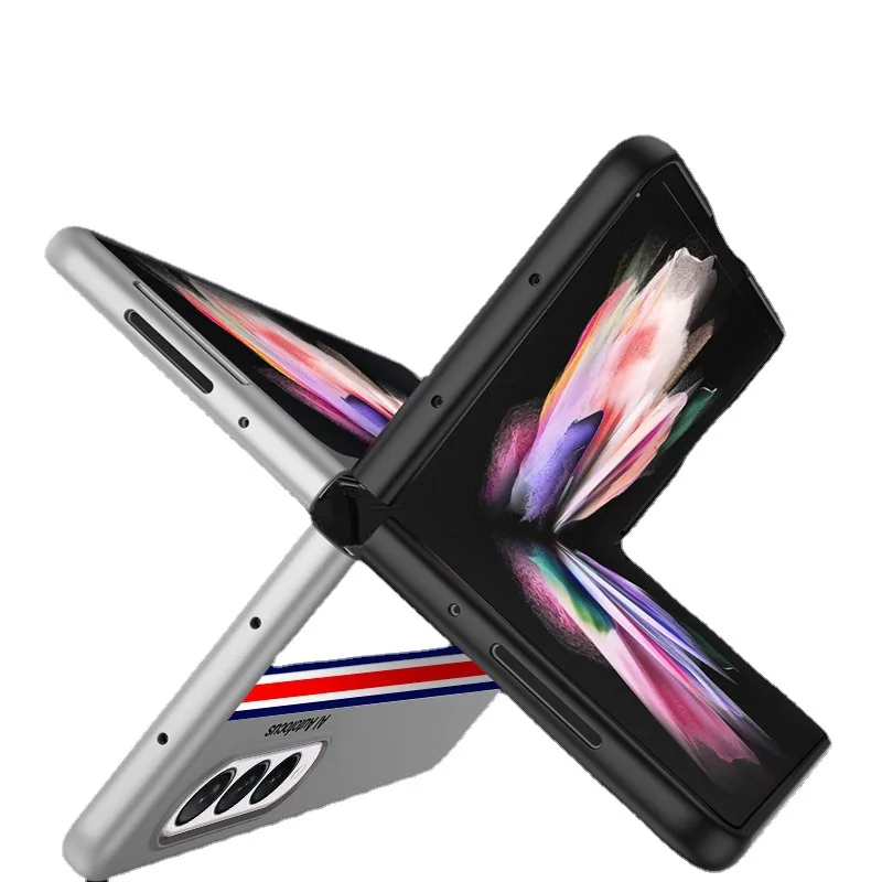 Coque Folding Phone Case For Samsung Galaxy Z Fold 3 5G Cover PC Ultra-thin Shockproof Protective Scratch Proof New Luxury Shell