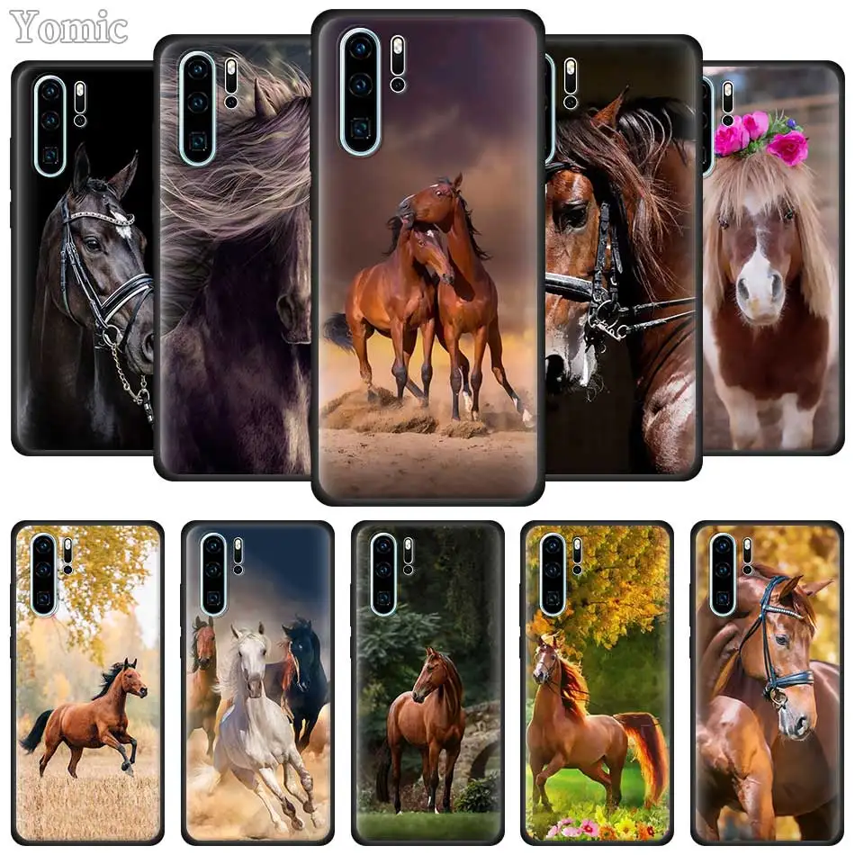 Силиконовый чехол с рисунком лошади для Huawei P30 P Smart Z Y6 P40 Lite E Y7 P20 Pro Y6p Y9 2019 Y8p Y8s