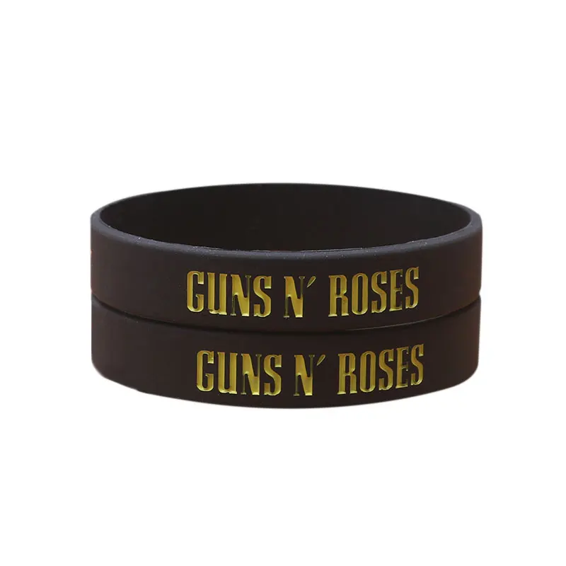 Силиконовые браслеты GUNS N' ROSES для рок музыки любителей подарки 1 шт.|Браслеты с
