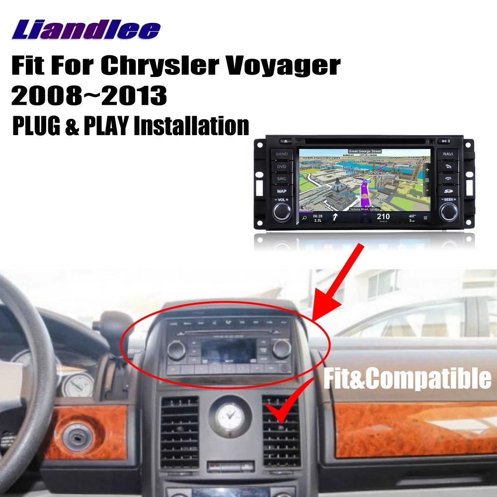 Автомагнитола Liandlee Android 8 0 для Chrysler Voyager 2008 ~ 2013 DVD плеер GPS навигация карты камера
