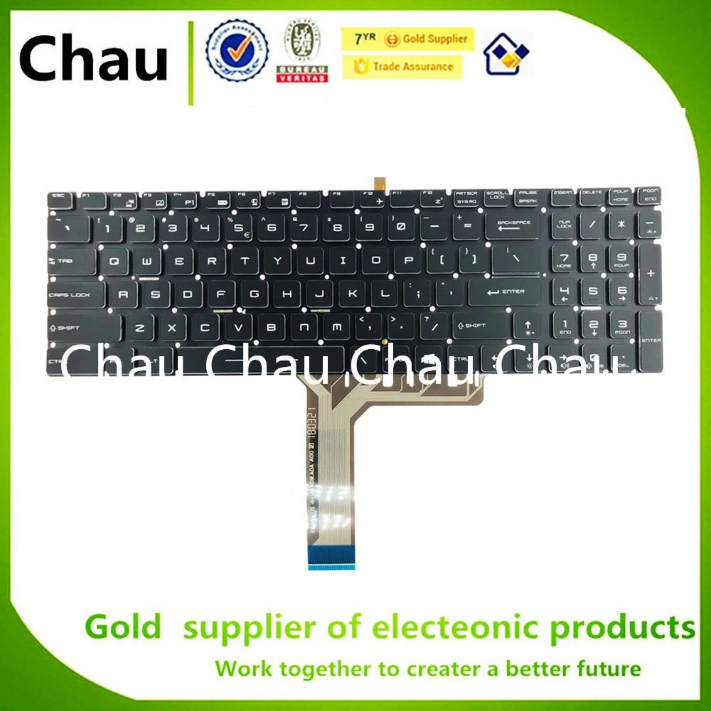 

Chau New For MSI WS60 GE62 6QC 6QD 6QF 6QL GE72 GE73 GL62 Keyboard Full Colorful Backlit US