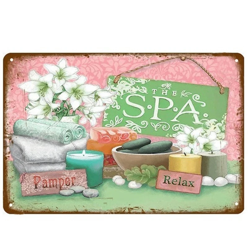 

Home Kitchen Decoration Garden Poster Retro Wall Plaque Outdoor Decoration Laundry Room Metal Sign Bath Bath Board 8x12 Inches