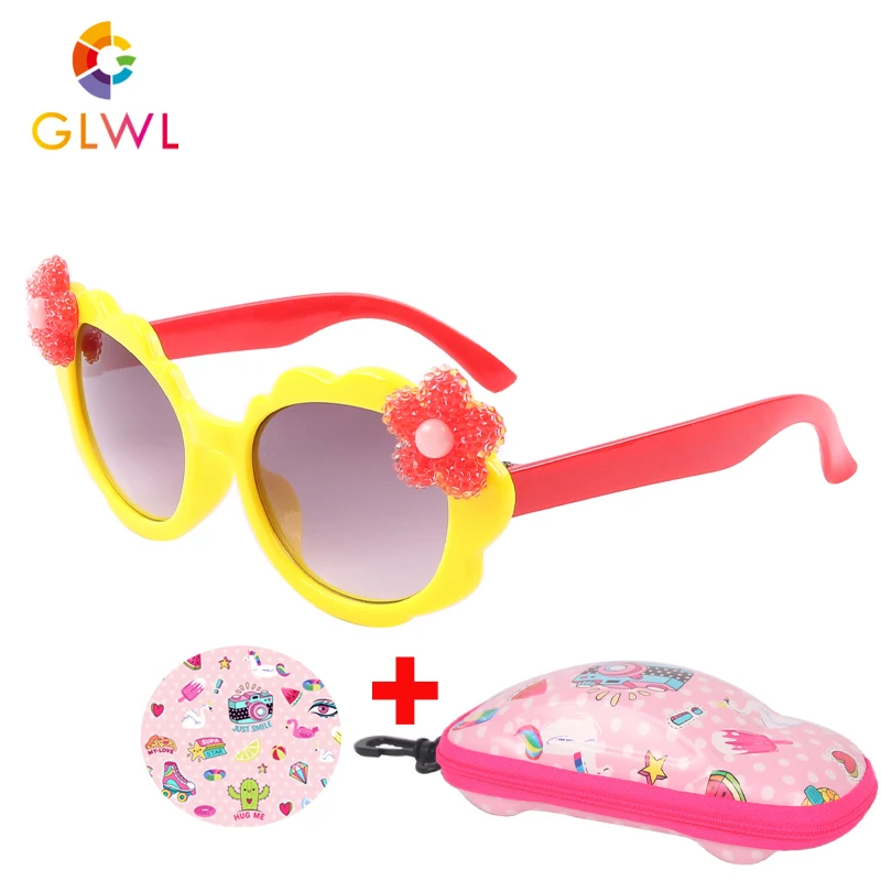 

Kids Sunglasses Boys Sun Glasses Children's Sunglass Baby Eyeglasses With Car Case Eyewear For Girls