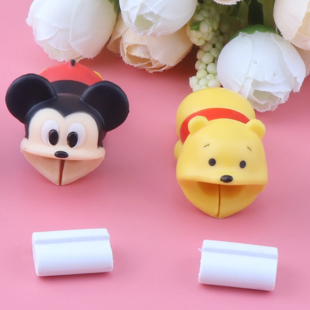 Cartoon Animal Cable Bite Protector For iphone11 Pro Micro usb Type-c USB Charger Wire Winder Organizer Holder Anti-break | Электроника
