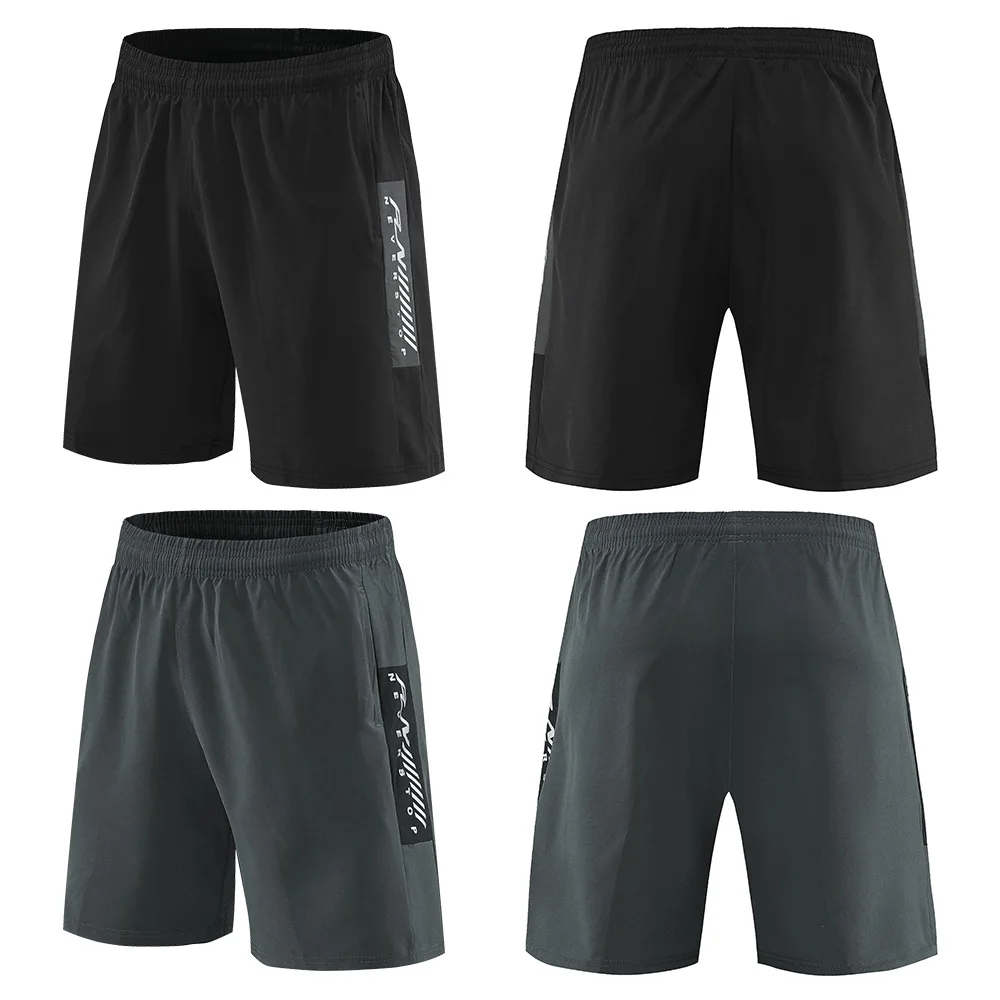 Men's Shorts Running Fitness Shorts Breathable Zipper Pocket Sports Shorts Gym Training Outdoor Casual Shorts Elastic Waistband