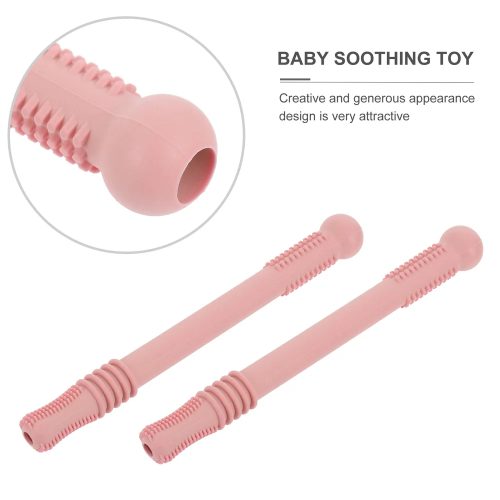 

1 set of Baby Teething Infant Molar Rod Baby Soother Portable Baby Chew