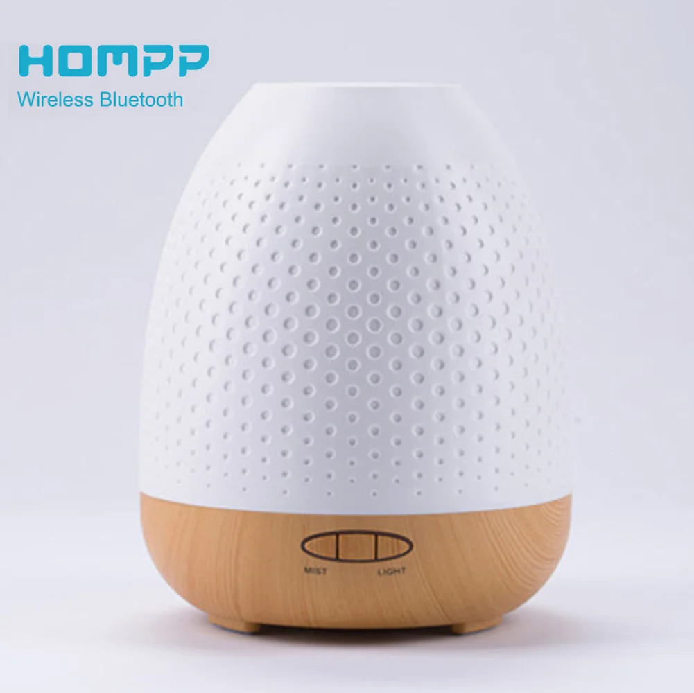 Ультразвуковой аромадиффузор увлажнитель воздуха беспроводной Bluetooth дерево