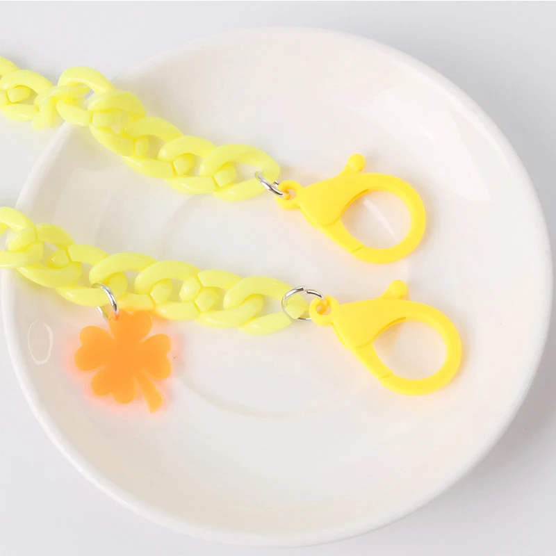 

Acrylic Chain For Face Mask Necklace Glasses Chain Sunglasses Straps Mask Lanyards Women Men Neck Chains Holder Cartoon
