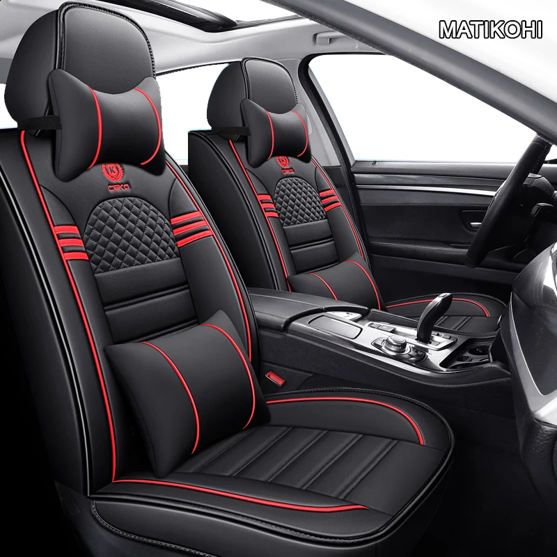 MATIKOHI кожаные чехлы для автомобильных сидений volkswagen все модели vw polo passat b6 b7 b8 golf 5 6 7