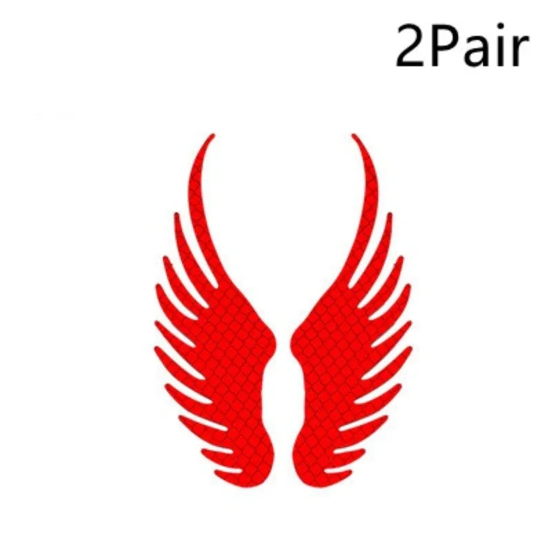 

2Pair Safety Warning Reflective Car Sticker Angel Wings Sign Funny Bike Decal Motorbike s
