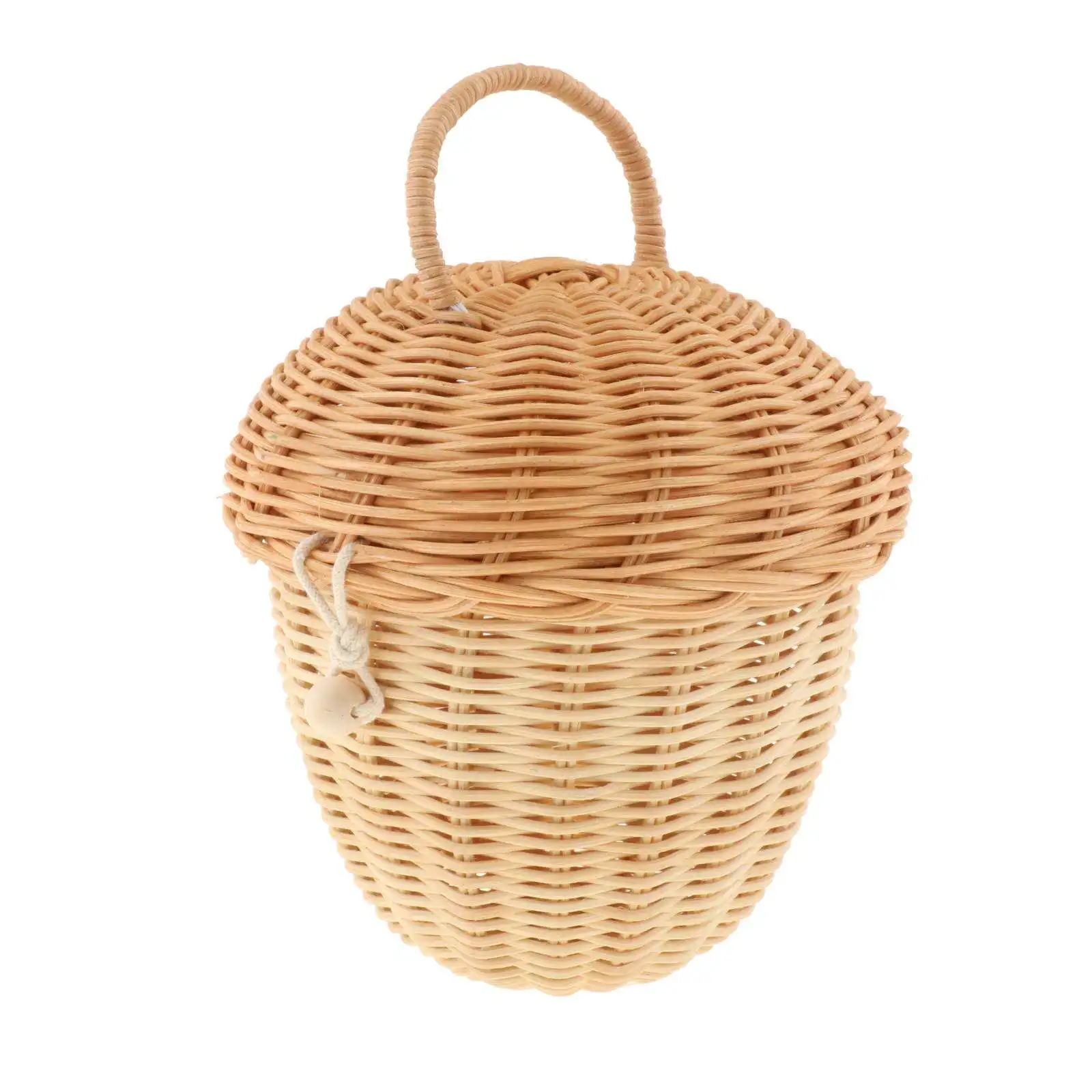 

Female Cute Fashion Rattan Basket Handbag Tote Bucket Party Picnic Kid Room