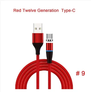 For Type C Red Магнитный кабель Micro USB кабель 3A Быстрая зарядка Магнитная линия Android зарядка линии синхронизации данных для huawei Xiaomi LG - Цвет: For Type C Red