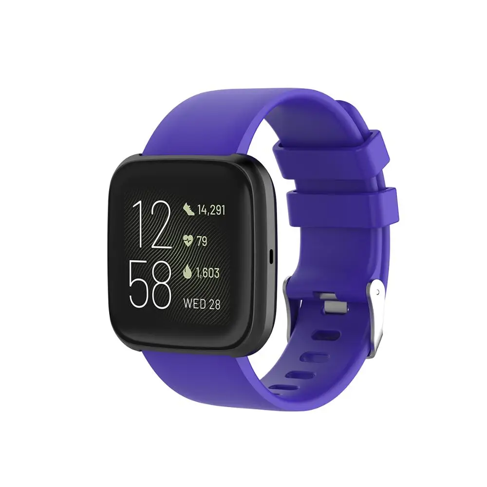 Новинка 23 мм ремешки для часов Fitbit Versa/Versa 2 lite полосы мягкого Замена TPU спортивный