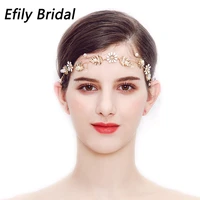 efily bridal wedding headband for women pearl hair jewelry crystal hair accessories party bride headpiece bridesmaid gift