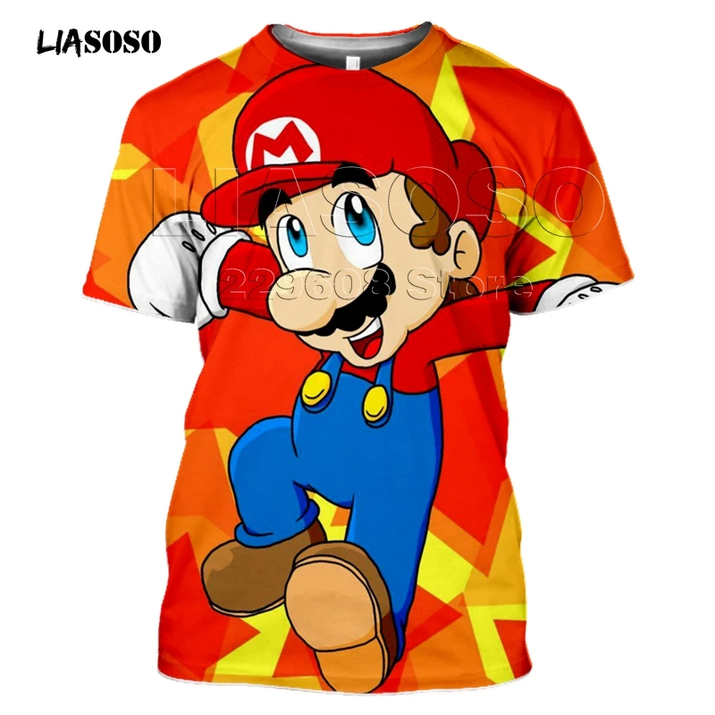 LIASOSO Новый Забавный Повседневный 3D принт для женщин мужчин Братья Марио Аниме