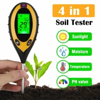 4 in 1 digital soil ph meter moisture meter ph levels temperature sunlight intensity humidity tester for garden plant seeding