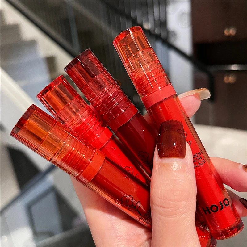 

HOJO Mirror Lip Gloss 4 Color Waterproof Lipglaze Long Lasting Liquid Lipstick Kissproof Sexy Pigment Lip Tint Makeups for Women