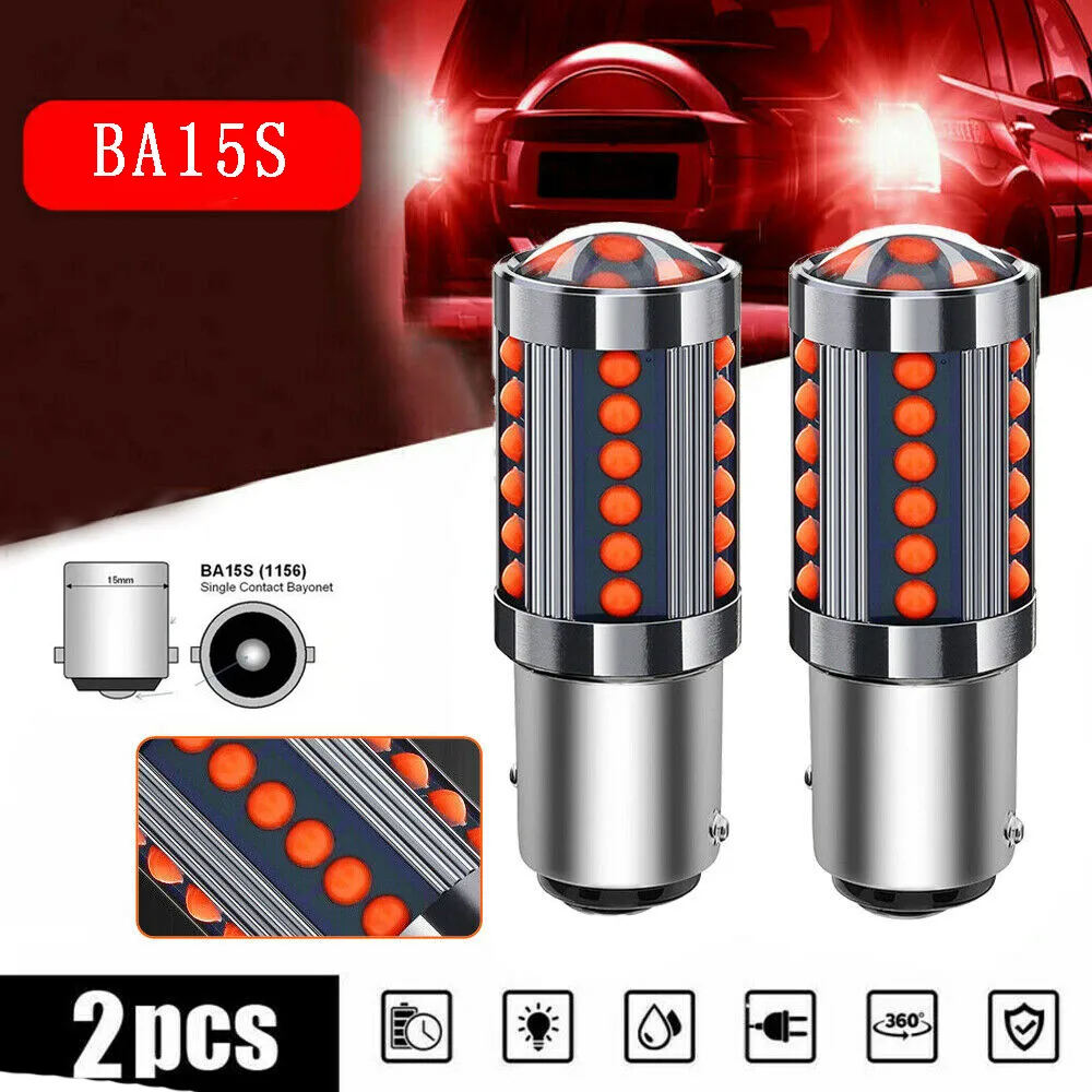 

2 шт., светодиодные лампы 1156 BA15S P21W, BAU15S, PY21W 1157 BAY15D, 36 COBs, автомобильный стоп-сигнал заднего хода, светильник Тель поворота DC12V-24V