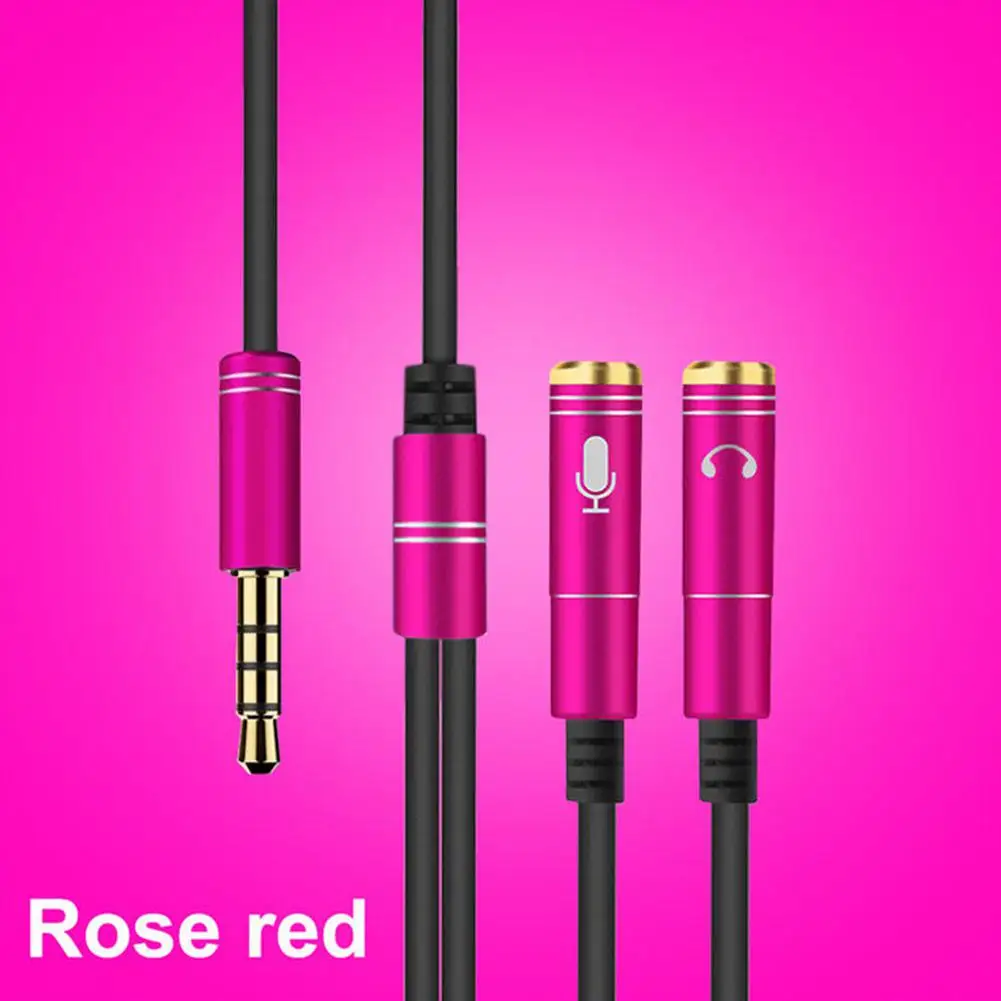 3 5 мм разъем для наушников + микрофон аудио сплиттер позолоченный Aux удлинитель